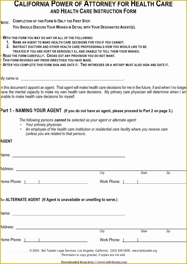Free Power Of attorney Template California Of 20 California Poa forms