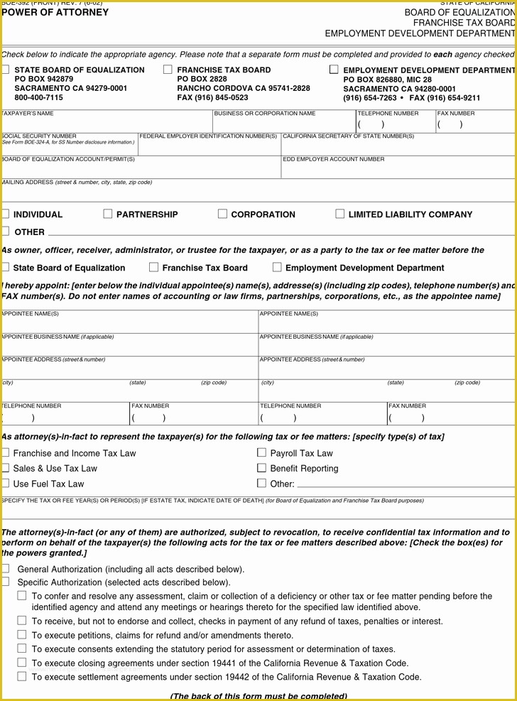 Free Power Of attorney Template California Of Power Of attorney Template Free Template Download