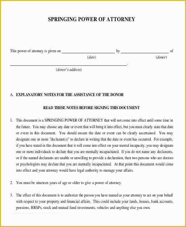 Free Power Of attorney Template Of 15 Power Of attorney Templates Free Sample Example