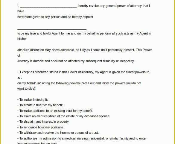 Free Power Of attorney Template Of 15 Word Power Of attorney Templates Free Download
