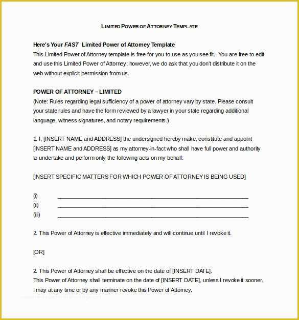 Free Power Of attorney Template Of 18 Power Of attorney Templates Pdf Doc