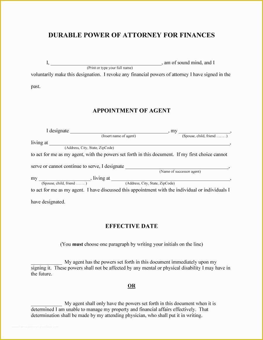 Free Power Of attorney Template Of 50 Free Power Of attorney forms &amp; Templates Durable