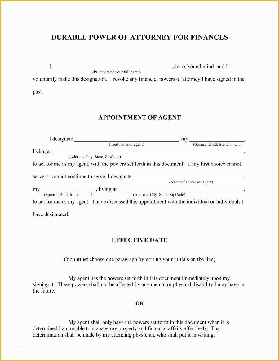 Free Power Of attorney Template Of 50 Free Power Of attorney forms & Templates Durable