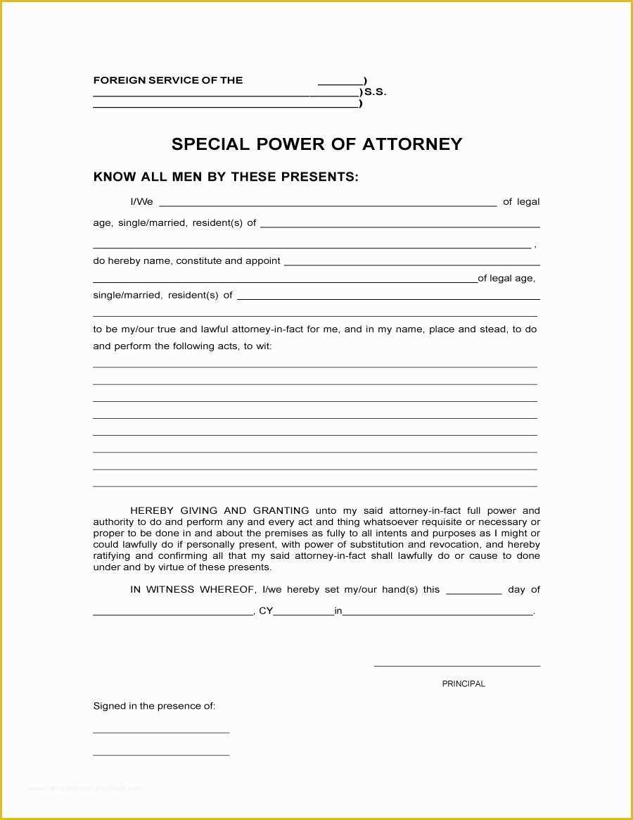 Free Power Of attorney Template Of 50 Free Power Of attorney forms & Templates Durable