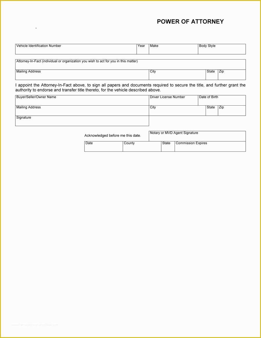 Free Power Of attorney Template Of 50 Free Power Of attorney forms & Templates Durable