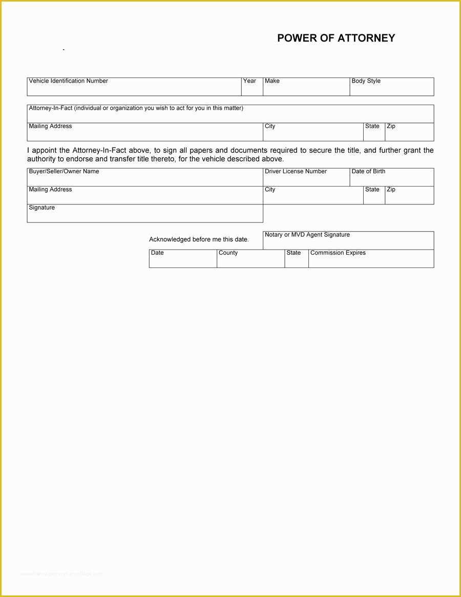 Free Power Of attorney Template Of 50 Free Power Of attorney forms &amp; Templates Durable