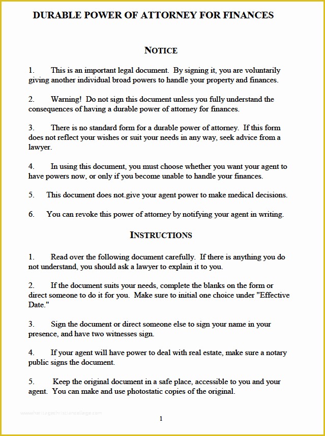 Free Power Of attorney Template Of Free Power Of attorney Templates In Fillable Pdf format