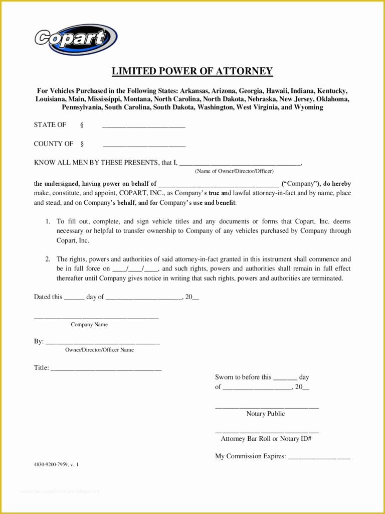 Free Power Of attorney Template Of Limited Power Of attorney form 37 Free Templates In Pdf