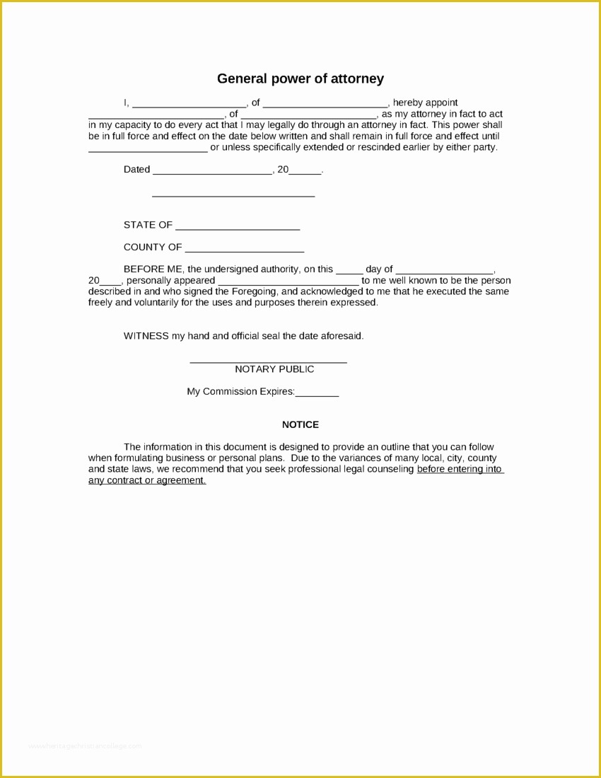 Free Power Of attorney Template Of Power attorney Template