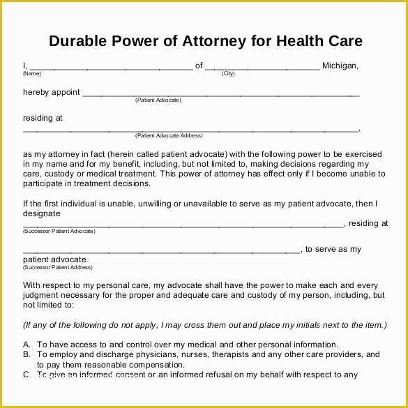 Free Power Of attorney Template Of Power Of attorney Templates – 10 Free Word Pdf Documents