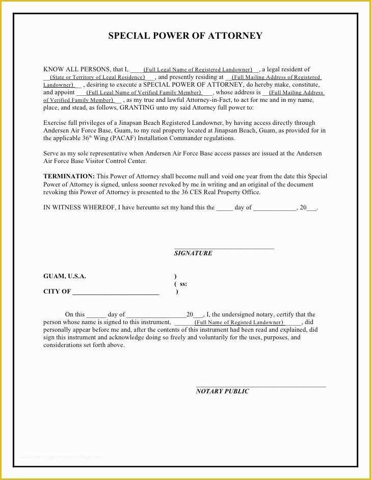 Free Power Of attorney Template Of Printable Sample Power attorney Template form