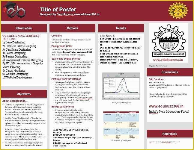 Free Powerpoint Poster Templates Of A3 Size Poster Template Free Research Paper