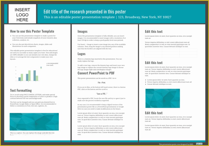 Free Powerpoint Poster Templates Of Free Poster Powerpoint Template 40x28 Inches
