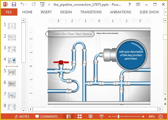 Free Powerpoint Project Management Templates Of Animated Pipeline Connection Powerpoint Template