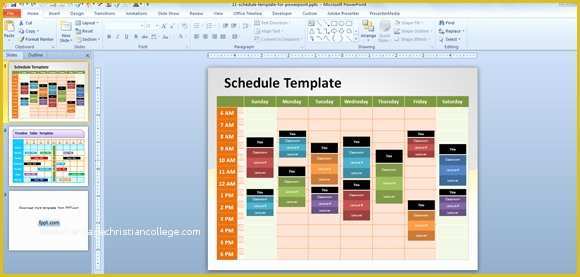 Free Powerpoint Project Management Templates Of Free Editable Schedule Template for Powerpoint