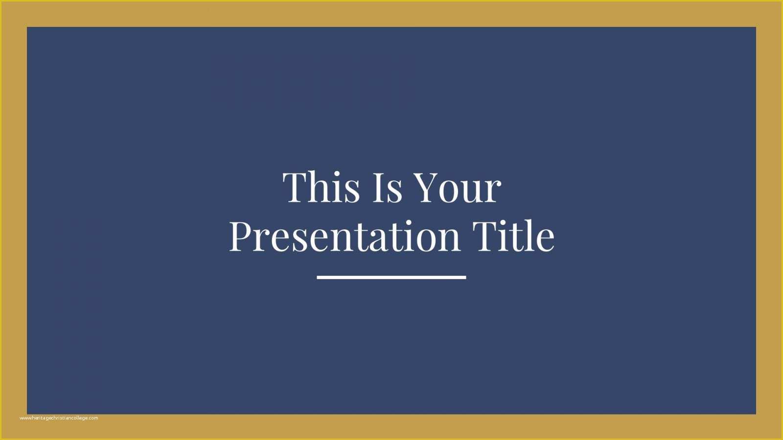 Free Powerpoint Slide Templates Of Blue and Gold Elegance Free Powerpoint Template