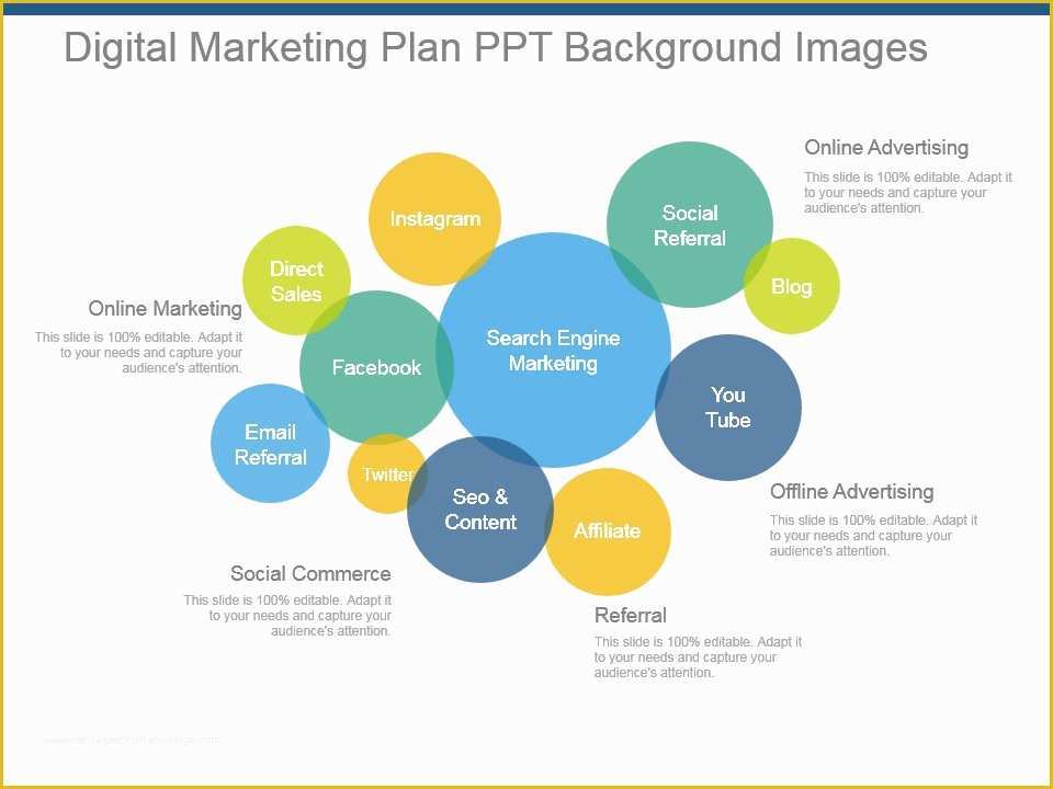 Free Powerpoint Templates Digital Marketing Of Digital Marketing Plan Ppt Background