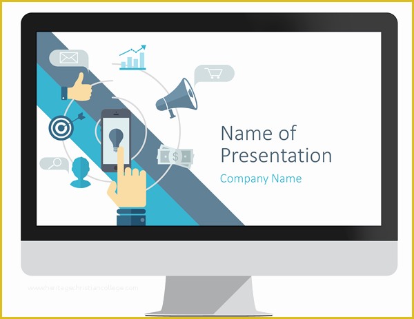 Free Powerpoint Templates Digital Marketing Of E Merce Powerpoint Template Presentationdeck