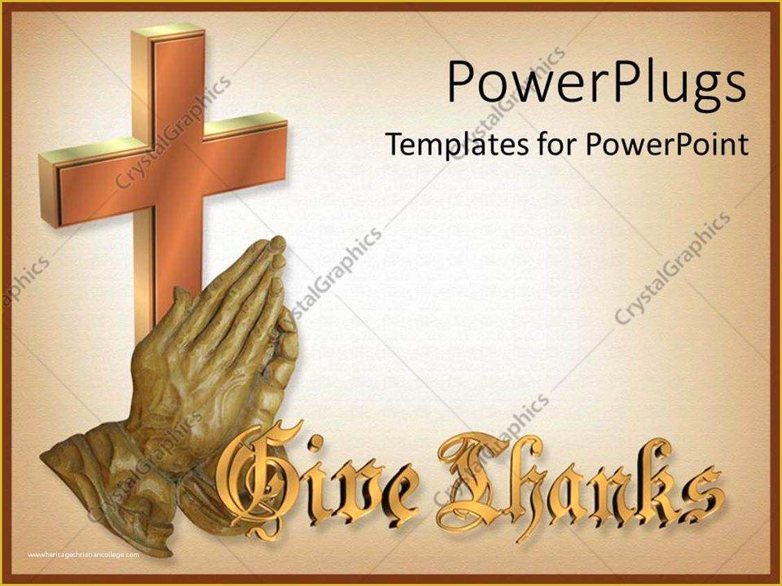 Free Powerpoint Templates for Church Announcements Of Powerpoint Template Bronze Sulpture Of Hands Giving