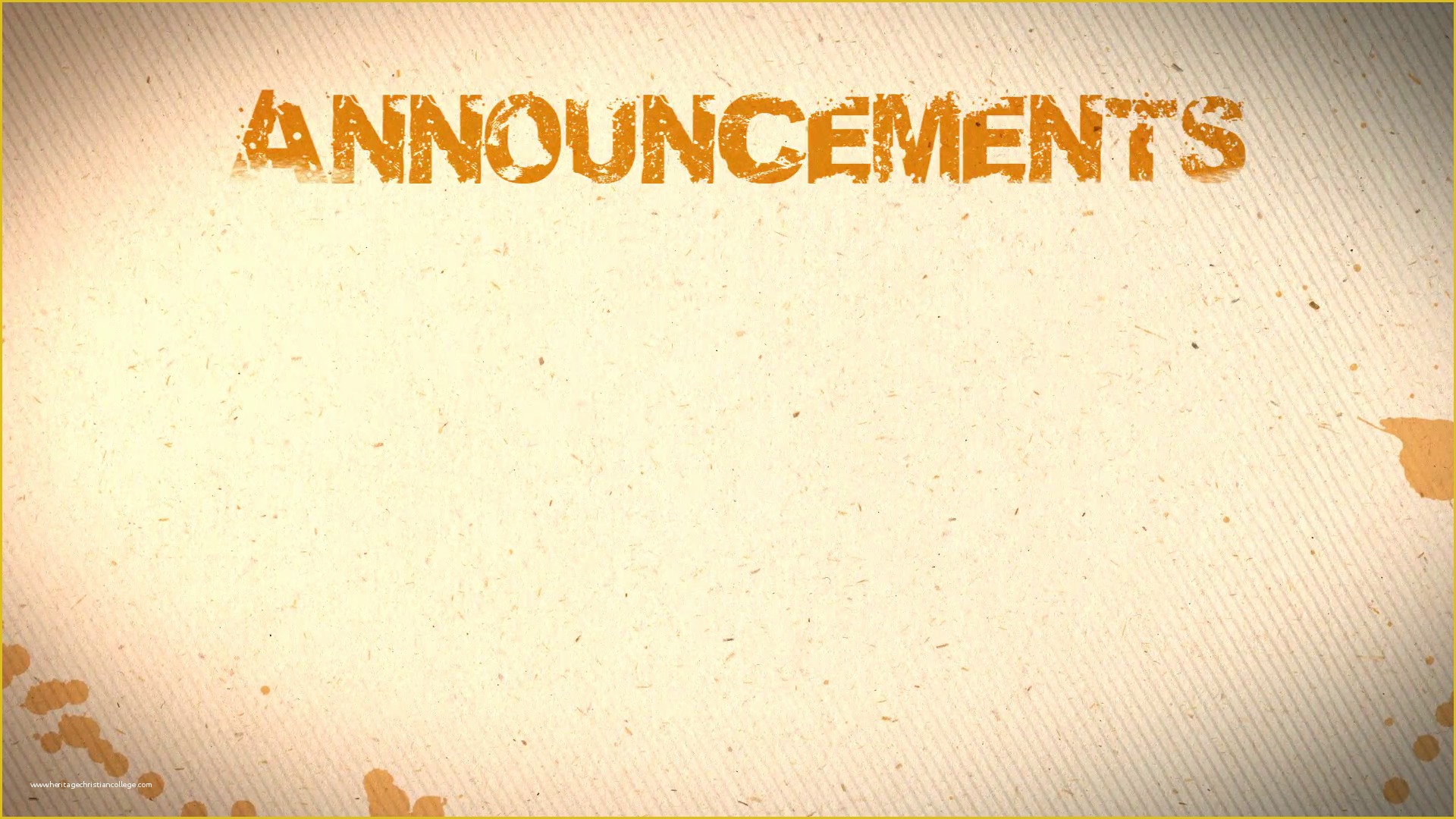 Morning Announcement Template