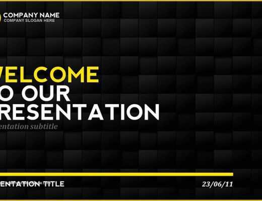 Free Powerpoint Templates for Conference Presentations Of Black &amp; Yellow Presentation Template by Erigonn