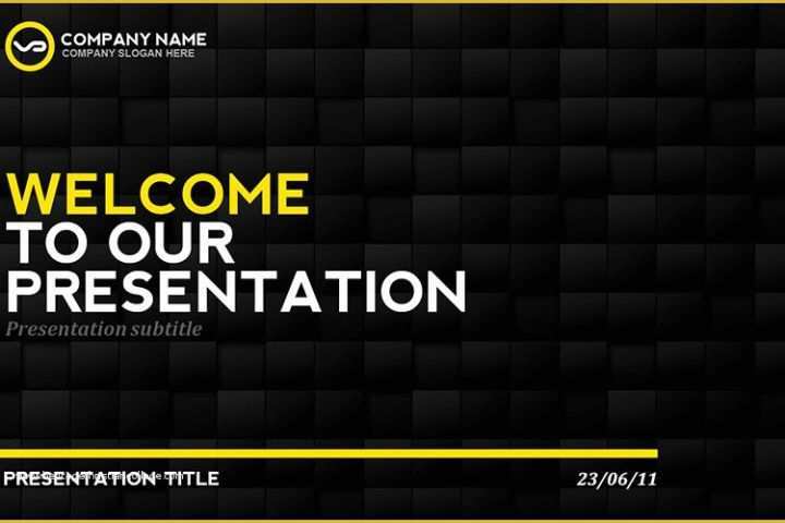 Free Powerpoint Templates for Conference Presentations Of Black &amp; Yellow Presentation Template by Erigonn