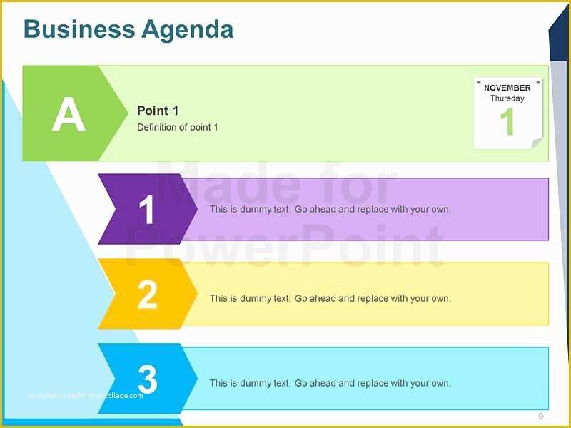 Free Powerpoint Templates for Conference Presentations Of Business Agenda Editable Powerpoint Template