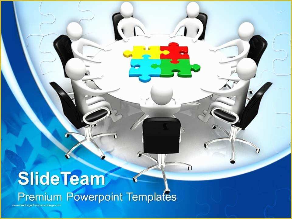 Free Powerpoint Templates for Conference Presentations Of Puzzle Pieces Powerpoint Templates Board Meeting and