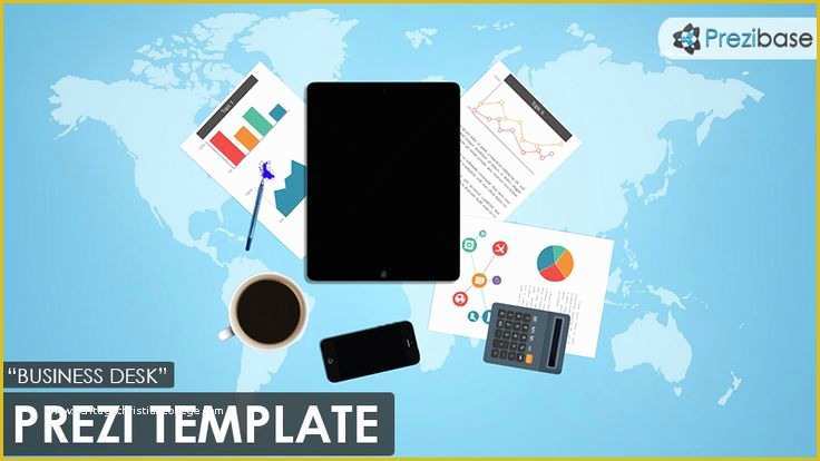 Free Powerpoint Templates for Ipad Of Prezi Template with A Business Desk Concept Ipad iPhone
