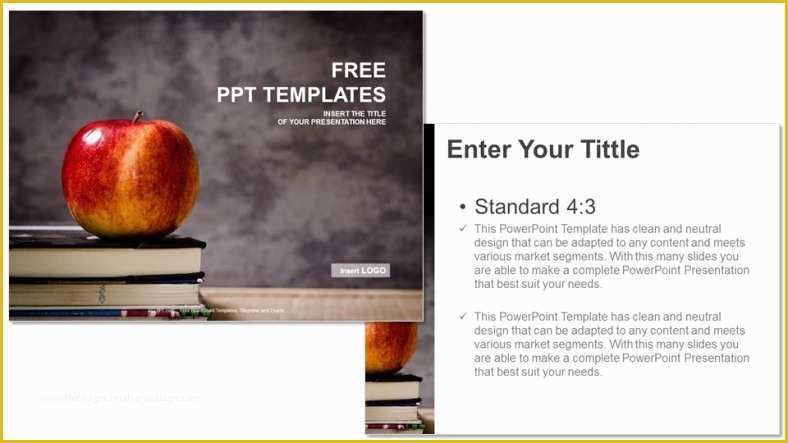 Free Powerpoint Templates for Mac 2017 Of Apple and Book Education Ppt Templates