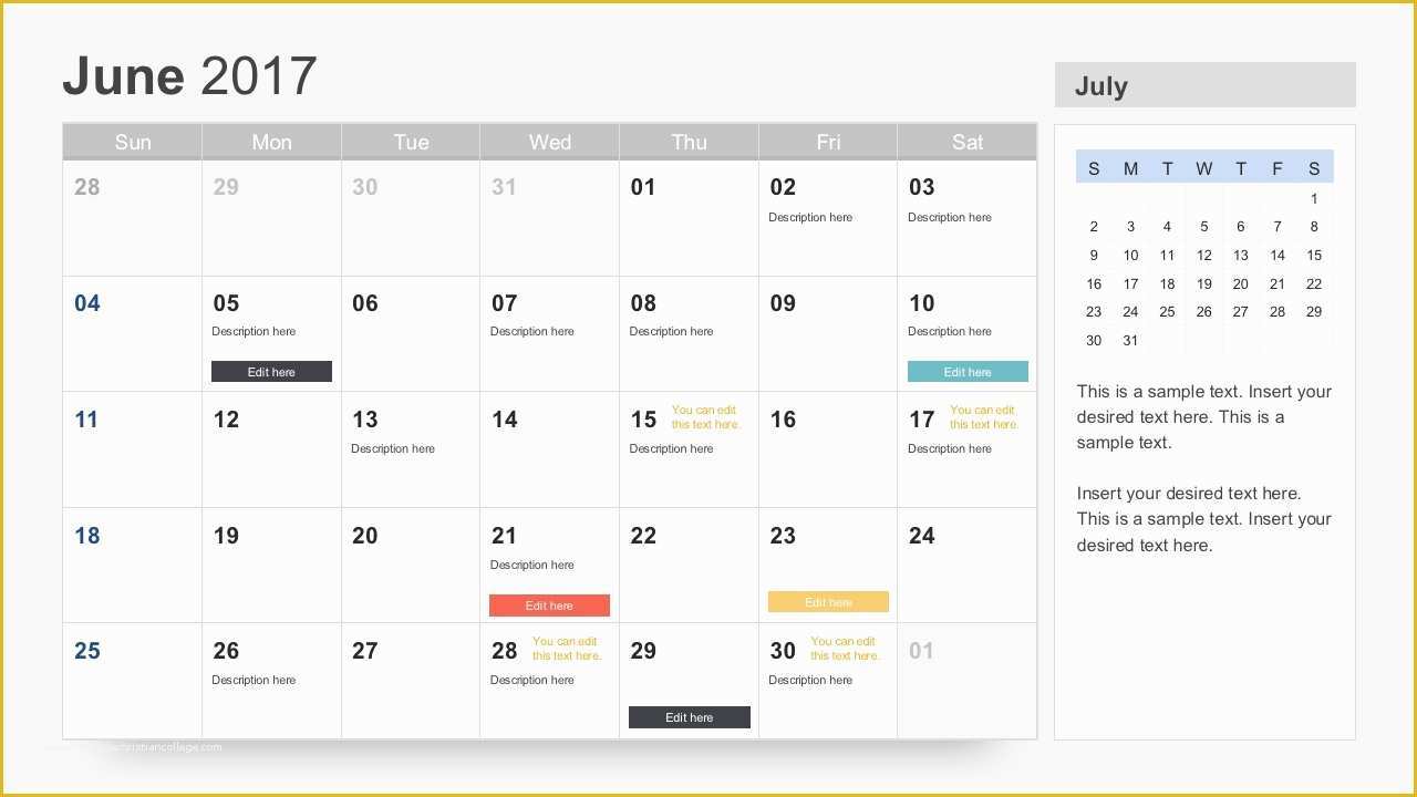 Free Powerpoint Templates for Mac 2017 Of Free Calendar 2017 Template