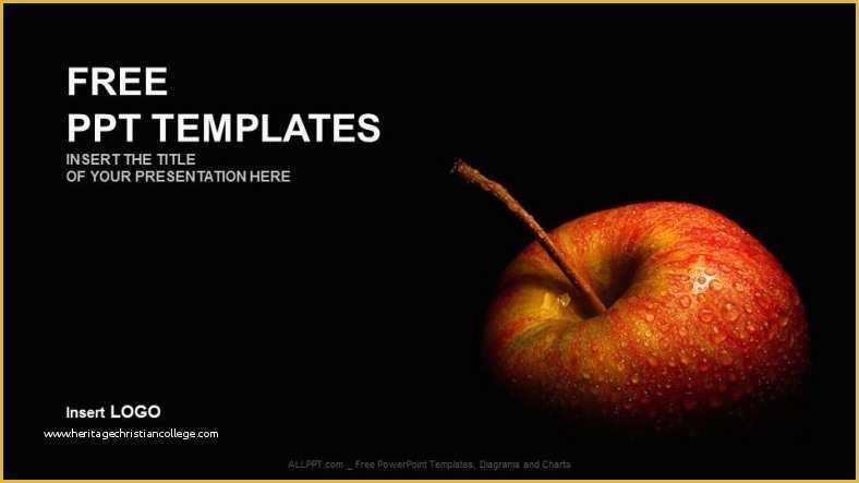 Free Powerpoint Templates for Mac Of Flesh Apple Food Ppt Templates