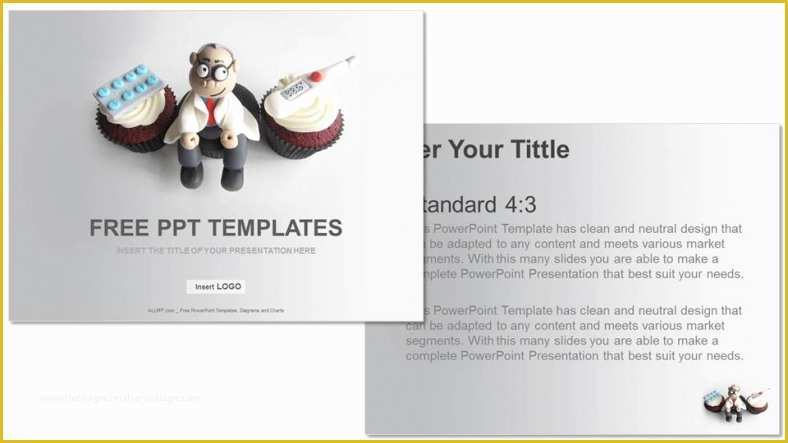 Free Powerpoint Templates Medical theme Of Doctor themed Cupcakes Medical Ppt Download Free