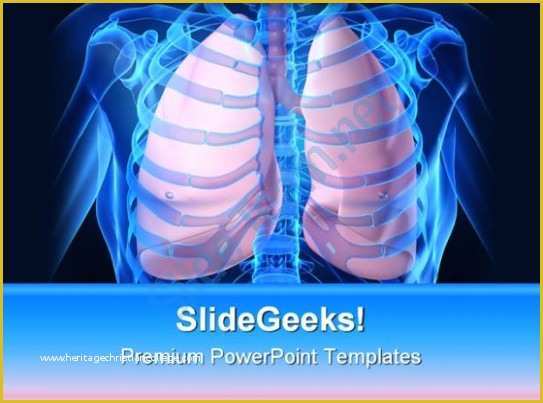 Free Powerpoint Templates Medical theme Of Human Lungs Medical Powerpoint Template 0610