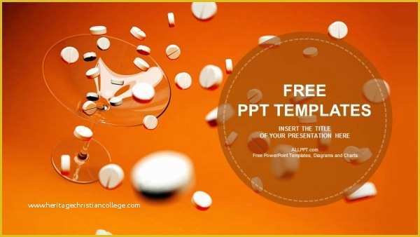 Free Powerpoint Templates Medical theme Of White Pills Medical Powerpoint Templates