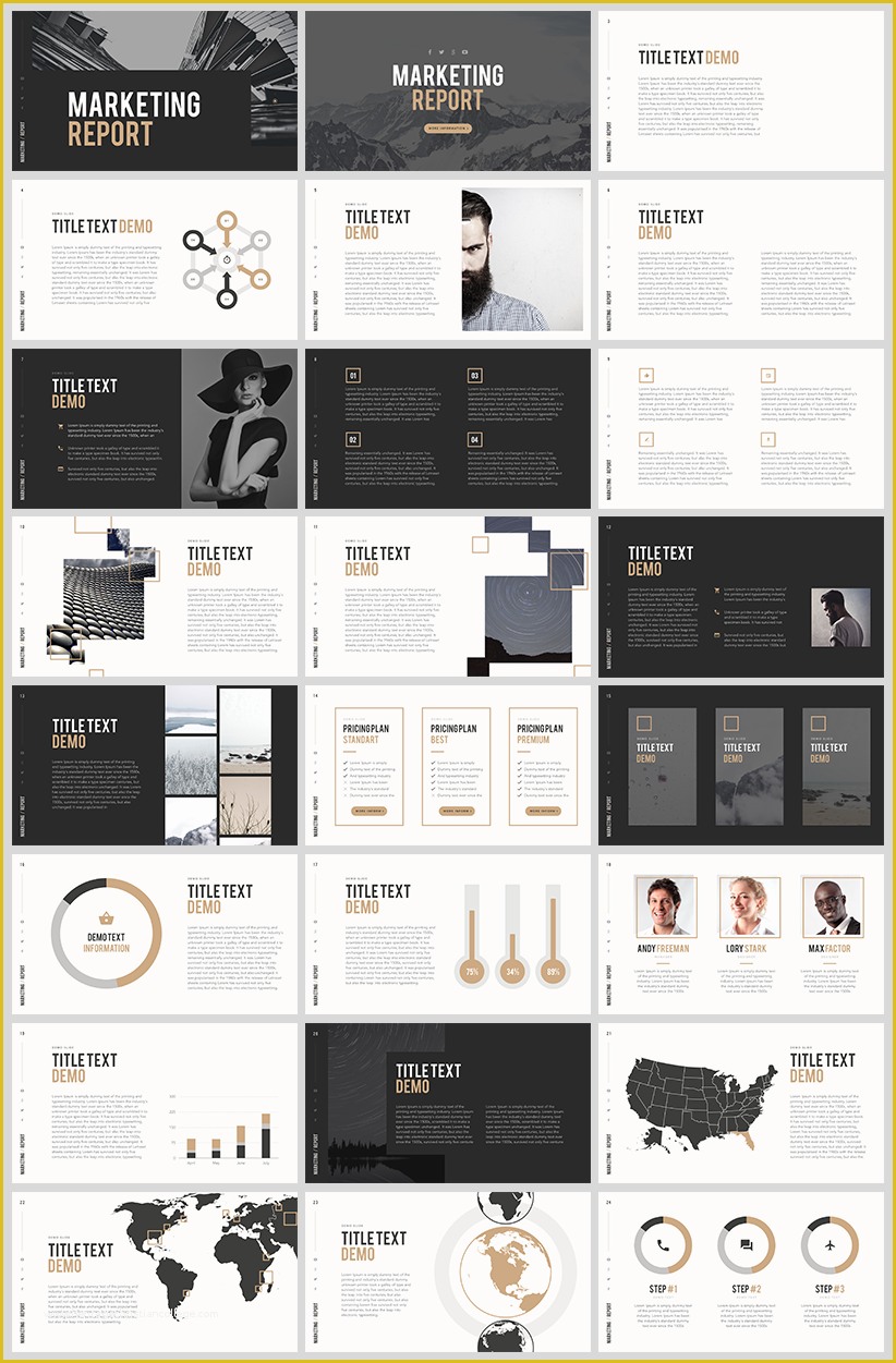 Free Powerpoint Templates Of Marketing Report Free Powerpoint Template