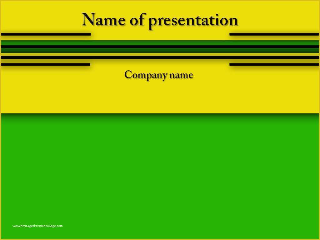 Free Ppt Powerpoint Templates Of Download Free Yellow Green Powerpoint Template for Your