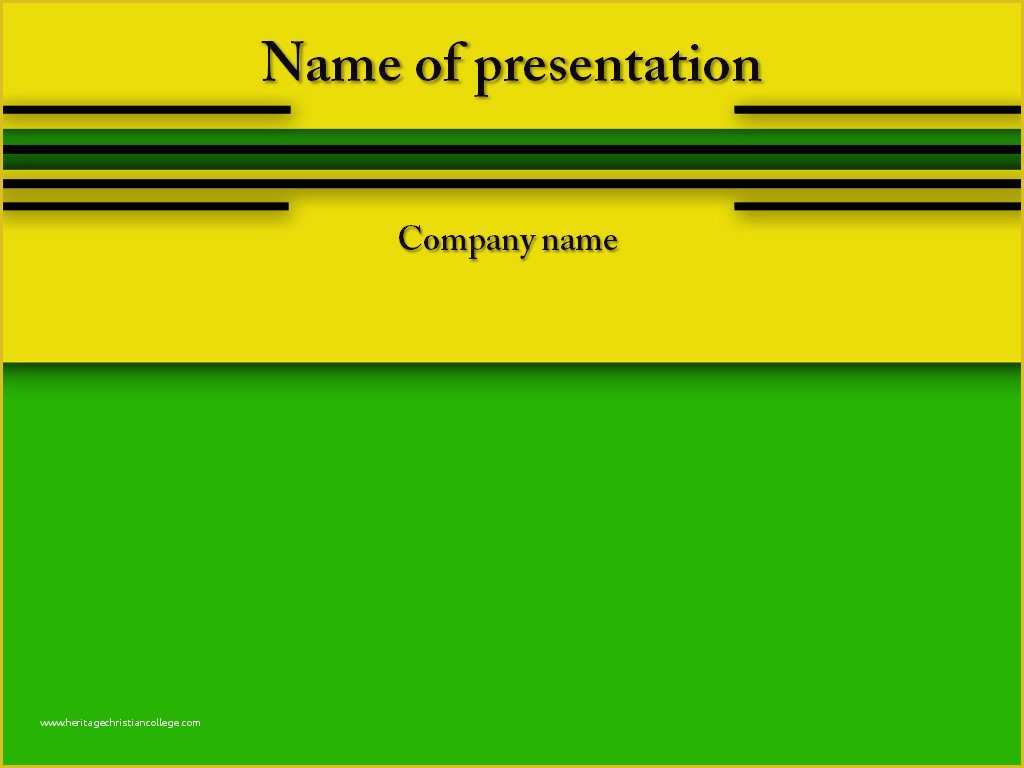 Free Ppt Powerpoint Templates Of Download Free Yellow Green Powerpoint Template for Your