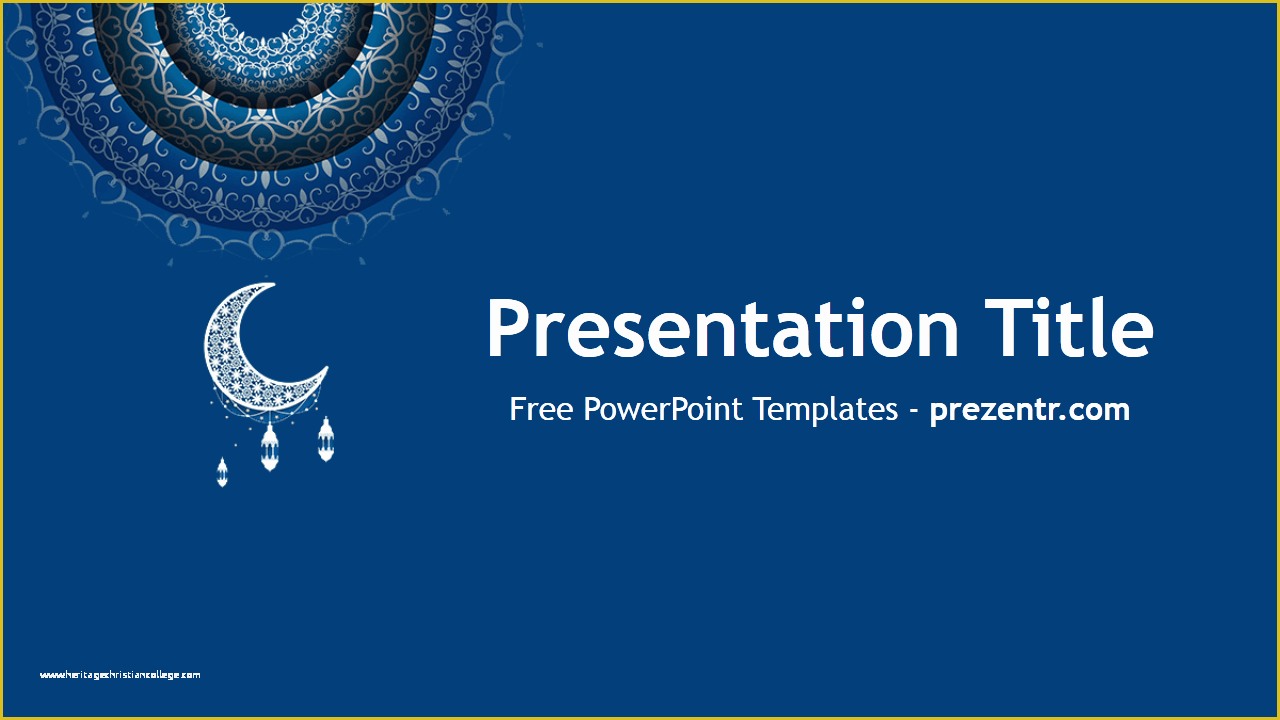 Free Ppt Powerpoint Templates Of Free Eid Mubarak Powerpoint Template Prezentr Powerpoint