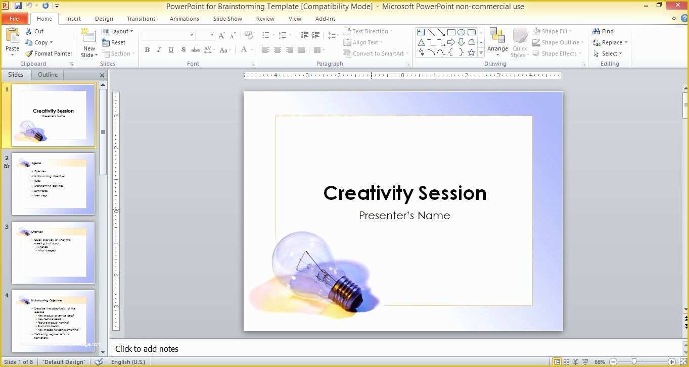 Free Ppt Powerpoint Templates Of Powerpoint for Brainstorming Template