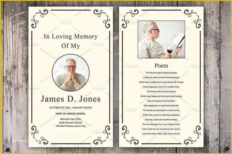 Free Prayer Card Template for Word Of 11 Funeral Memorial Card Designs &amp; Templates Psd Ai