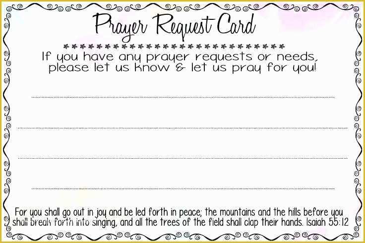 Free Prayer Card Template for Word Of Prayer Request Cards Pdf 3 Reasons Use Cars Youth Ministry