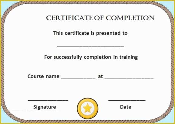 Free Premarital Counseling Certificate Of Completion Template Of Certificate Of Pletion 22 Templates In Word format