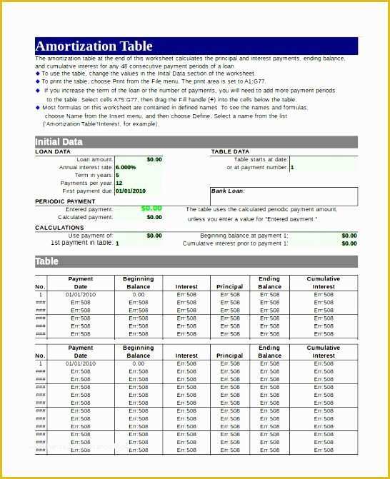 Free Prepaid Expense Schedule Excel Template Of 8 Amortization Schedule Excel Template Exceltemplates