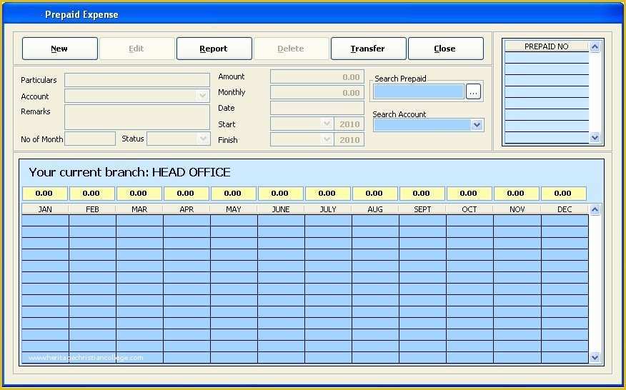 Free Prepaid Expense Schedule Excel Template Of General Ledger System General Ledger Prepaid Expense