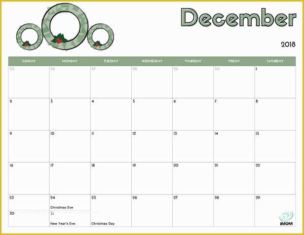 Free Preschool Calendar Templates 2018 Of 2018 Free Printable Calendar for Kids Imom