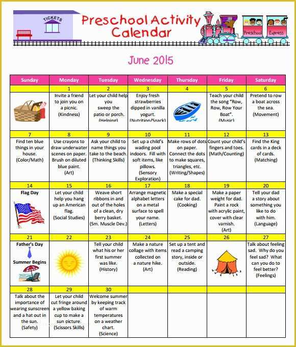 Free Preschool Calendar Templates 2018 Of 9 Sample Preschool Calendar Templates to Download