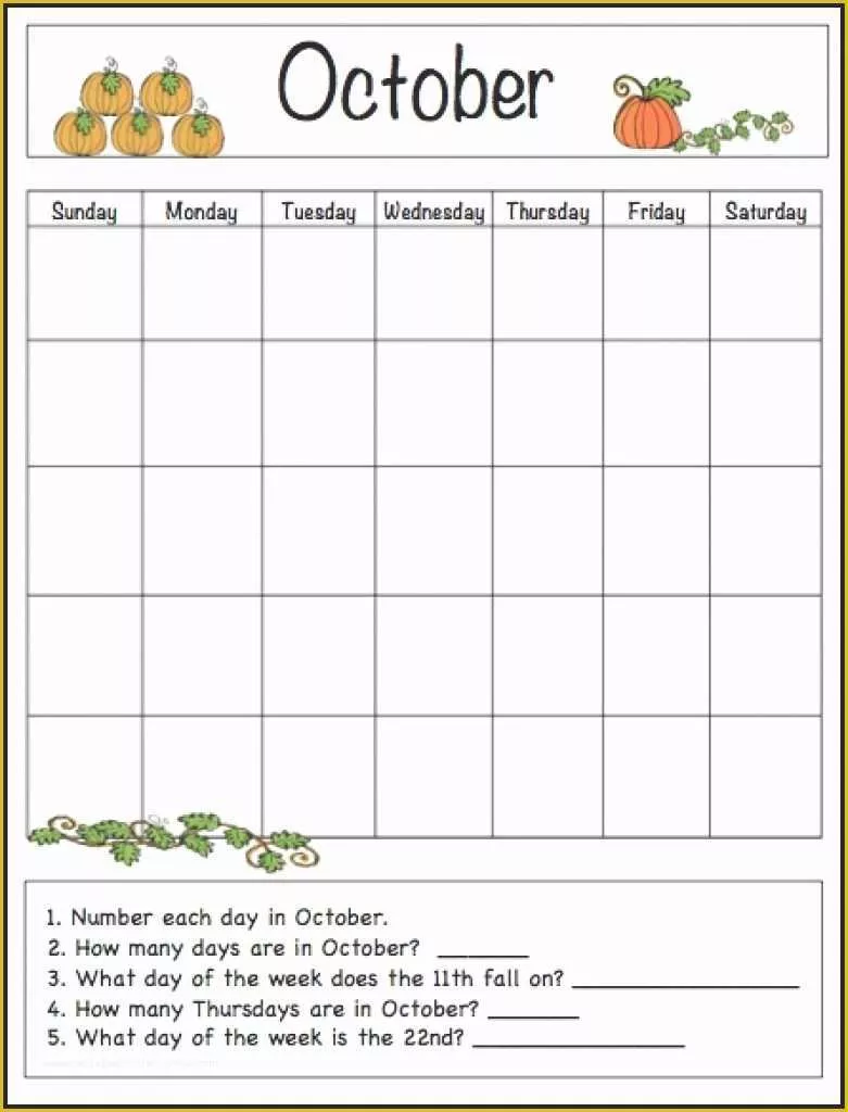 Free Preschool Calendar Templates 2018 Of Preschool Calendar Printables