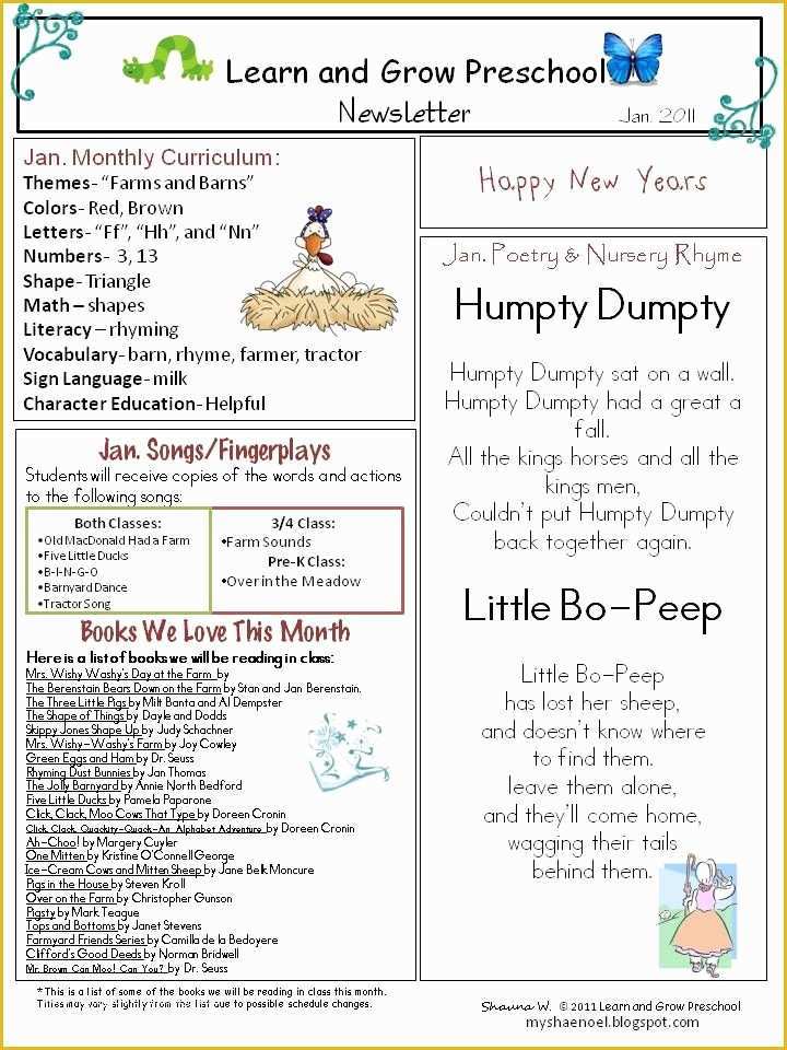 Free Preschool Newsletter Templates Of 25 Best Ideas About Preschool Newsletter On Pinterest