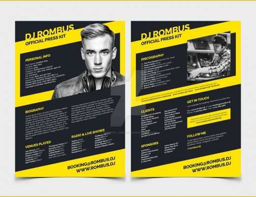 Free Press Kit Template Download Of Dj Press Kit Dj Resume Templates by Iamvinyljunkie On